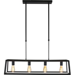 Moderne Hanglamp Aurora Zwart 4-lichts