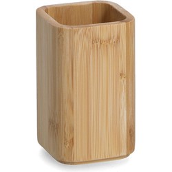 Tandenborstelhouder - bamboe hout - 7 x 11 cm - Tandenborstelhouders