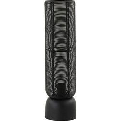 Light & Living - Tafellamp LEZUZA  - 13.5x13.5x49.5cm - Zwart