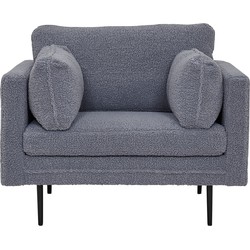 Boom fauteuil teddy stof donkergrijs.