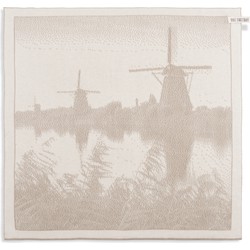 Knit Factory Molens Gebreide Keukendoek - Keukenhanddoek - Ecru/Linnen - 50x50 cm