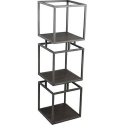 PTMD Kast Nanci - 33x33x115 cm - Ijzer - Zwart