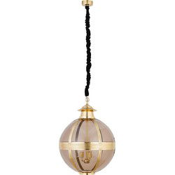 PTMD Hanglamp Mikk - 66x66x91 cm - Glas - Messing