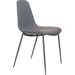 Housecraft Living Jeffrey Eetkamerstoelen Grijs - Set van 4