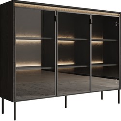 Meubella Dressoir Timoteo - Mat zwart - 150 cm