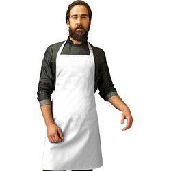 Keukenschort voor volwassenen - wit - Barbecueschort - Keukenschorten