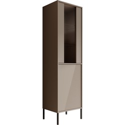 Meubella - Vitrinekast Davey - Beige - 55 cm