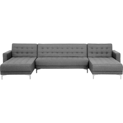 Beliani ABERDEEN - Modulaire Sofa-Grijs-Polyester