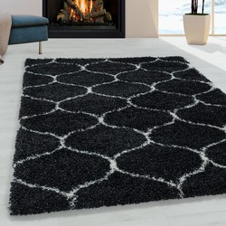 Tapijtenloods Opera Soft Shaggy Hoogpolig Vloerkleed Antraciet- 120x170 CM