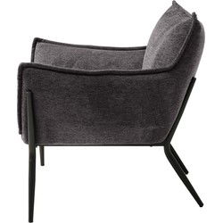 Fauteuil Calgary Stof Donkergrijs - Giga Living
