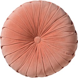 Dutch Decor KAJA - Sierkussen rond velvet Muted Clay 40 cm - roze - Dutch Decor