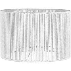 Papieren Woven Lampenkap - Cilindrisch - White - Moderne stijl - ø30 x 20 cm - E27 fitting - Voor Tafellampen en Hanglampen - Ontworpen voor woonkamer en eetkamer