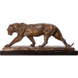 Bronzen sculptuur van een panter