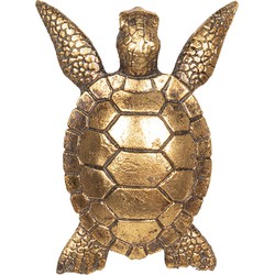 Decoratie schildpad | 13*10*5 cm | Goudkleurig | Kunststof | Schildpad | Clayre & Eef | 6PR2505