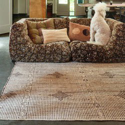 HKliving rustic jute vloerkleed 200x200cm Bruin