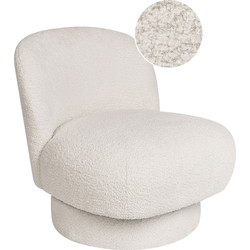 Beliani AYLO - Fauteuil-Wit-Bouclé