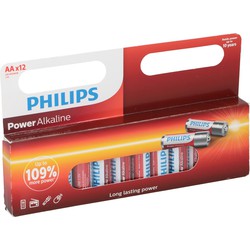 Set van 12 Philips AA batterijen LR6 1.5 V - Penlites AA batterijen