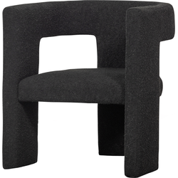 WOOOD Tiwa Fauteuil - Bouclé - Donkergrijs - 70x64x64