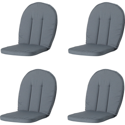Madison -  Tuinkussen Kettler Comfort/Prince Rib grey - Ca. 105x52 cm - Set van 4