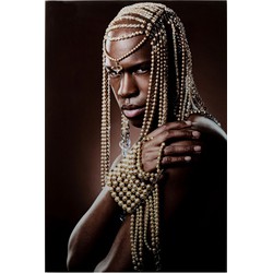 Kare Wandfoto Traditional Beads Man 100x150cm