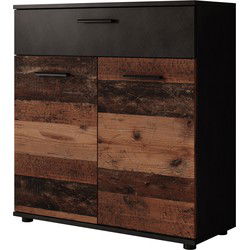 Meubella - Dressoir Bellini - Donker old wood - 80 cm
