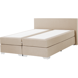 PRESIDENT  - Boxspringbed - Beige - 160 x 200 cm - Polyester