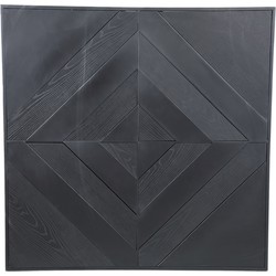 PTMD Mixa Black iron and veneer mix wall panel rectangl