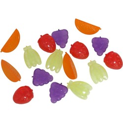 48x stuks ijsblokjes fruit vormen herbruikbaar - IJsblokjesvormen