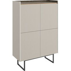 Meubella - Dressoir Linq - Beige - 98 cm