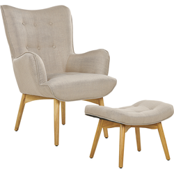 Beliani VEJLE - Fauteuil-Beige-Polyester