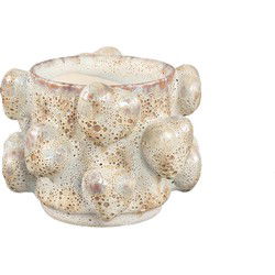 PTMD Bloempot Valentin - 16x16x13 cm - Keramiek - Creme