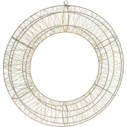 Metalen krans/verlichte decoratie ring met warm wit licht 58 cm - kerstverlichting figuur