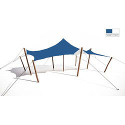 Stretchtent 6x6 blauw