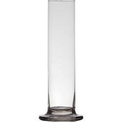 Vaas - transparant - 30 x 6 cm - glas - Valentijn vaas roos - voor binnen - Vazen