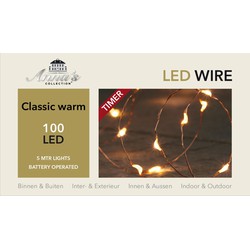 Batterijverlichting koperdraad 100 classic LED s