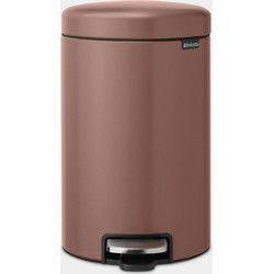 NewIcon Pedaalemmer, 12 liter, kunststof binnenemmer - Satin Taupe
