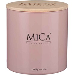 Mica Decorations Pretty Woman Geurkaars - H12 x Ø12 cm - Glas - Roze