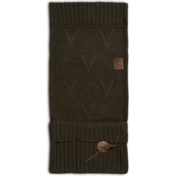 Knit Factory Aran Gebreide Pocket - Wandkleed - Armleuning Organizer - Opbergzak voor bank - Groen - 100x50 cm