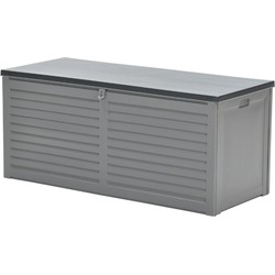 Primo kussenbox - kunststof - 490L - 146x61 cm - donkergrijs - zwart