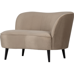 WOOOD Sara Loungefauteuil Rechts - Velvet - Khaki - 71x112x81