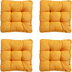 Madison -  Zitkussen Florance Panama golden glow - Ca. 47x47 cm - Set van 4