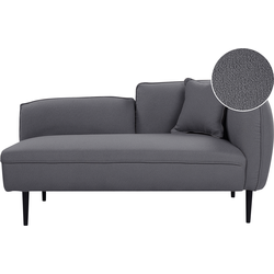 CHEVANNES - Chaise longue - Donkergrijs - Bouclé