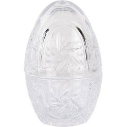 Clayre & Eef Glazen potje Ei Ø 8x12 cm Transparant Glas