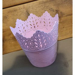 Bloempot PARIJS rond 14,5 cm Roze set van 2 stuks