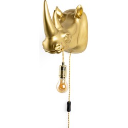 BOLD MONKEY Mind Your Own Rhino Wall Lamp Gold