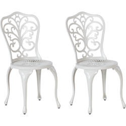 TRIORA - Tuinstoel set van 2 - Gebroken wit - Aluminium