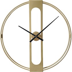 LW Collection LW Collection Wandklok Jayden goud 60cm - Wandklok modern - Stil uurwerk - Industriële wandklok