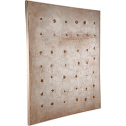 PTMD Wandpaneel Porty - 122x5x152cm - Canvas - Bruin