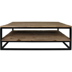 Salontafel met onderplank - oud hout/ijzer