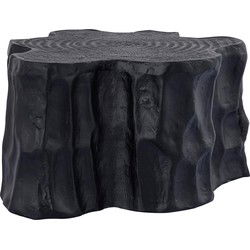PTMD Bijzettafel Fennah - 44x38x23 cm - Hout - Zwart